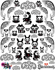 [Nail Pop] Skelanimals Nail Decals