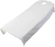 ZXJDCUNE Massage Bed Cover Table Plinth Treatment Couches Sheet with Face Breath Hole 80 * 190cm - White, 80cmx190cm