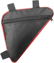 Frediuo Bike Bicycle Frame Storage Bag Bikes Front Tube Bag Waterproof Accessories,Triangle Saddle Frame Pouch,Cycling Pack for, Black Red