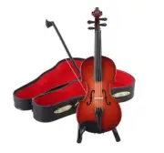*GREAT GIFT* Miniature Violin w Bow, stand and Case Mini Instrument Length 140mm