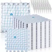 Threehoney 16 Pcs Thick Blocking Mats for Knitting Interlocking Blocking Boar...