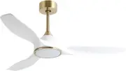 FANLIVING 52 Inch 6 SPD High CFM Quiet DC Motor Modern Ceiling Fan Lights Remote