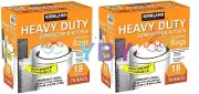 2 Packs Kirkland Heavy Duty Compactor & Kitchen Trash Bags 18 Gallon 70 CT Each