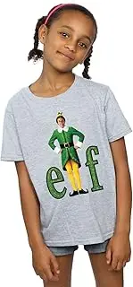 [ELF] Girls Buddy Logo T-Shirt 7-8 Years Sport Grey