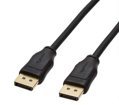 Amazon Basics DisplayPort to DisplayPort 1.2 Cable with 4K@60Hz, 2K@165Hz 15’….