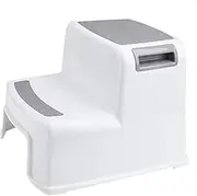 MAODOXIANG 2 Step Stool for Kids Toddler Stool for Toilet Potty Training Slip Resistant Soft Grip for Safe as Bath (Color : White)