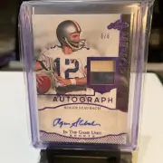 2024 Leaf In The Game Used Roger Staubach Jersey Patch Auto /6 SSP Cowboys HOF