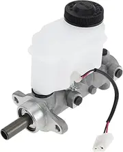 X AUTOHAUX Brake Master Cylinder Reservoir No.UHY54340Z for Mazda B-Series 2002-2006 Hydraulic Master Cylinder Silver Tone White Aluminum Alloy Plastic 1 Pc