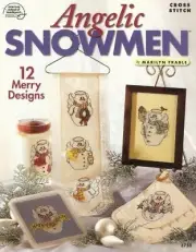 Cross Stitch Book - Angelic Snowmen - 12 Merry Designs