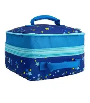 Tasty Insulated Expandable Lunch Bag Blue with Stars
