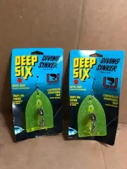 2x Luhr Jensen Deep Six 001 - Chartreuse Crystal - 60' Running Depth Trolling
