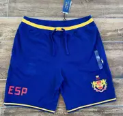 NWT Polo Ralph Lauren Blue ESPANA World Cup Mesh Knit Sweat Shorts size L spain
