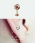 16g Rose gold tragus ear stud, Champagne ferido cartilage earring, Monroe labret