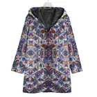 Psychedelic Tessellation Cotton Cozy Hooded Jacket Festival Cloak Trippy Coat