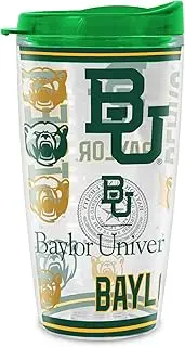 Rico Industries NCAA Baylor Bears 16 oz Double Walled Insulated Tritan Mayhem Tumbler Cup Keeps Drinks Cold & Hot, USA Made