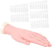 VINTORKY Nail Art Training Tool Manicure Training Hand Model Fake Hand Nail Kits