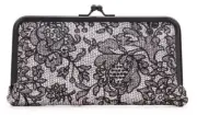 Patricia Nash Chantilly Lace Everly Wallet White / Black Floral Print NWT