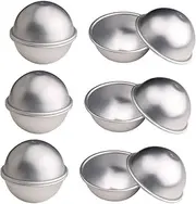 Zicome 12 Pcs DIY Metal Bath Bomb Molds Set of 6
