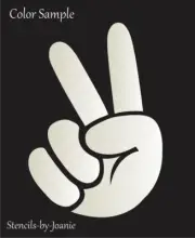 Stencil Joanie Peace Fingers Hippie Symbol Love Country Victory No War DIY Signs