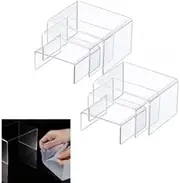 Acrylic U-Shaped Display Stand, Clear Acrylic Display Risers for Figures, Cupcakes, Buffets, Jewelry Display Etc(3Sizes,6Pcs)