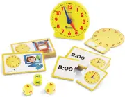 Time Activity Set - 41 Pieces, Ages 5+,Clock for Teaching Time, Telling Time, Ho
