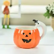 Halloween Coffee Tea Cup Mug Pumpkin Orange Ceramic Gift Kitchen Tableware New