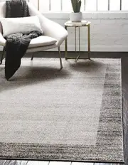 Del Mar Collection Area Rug - Abigail 2' 2" x 3' 1" Rectangle Light Gray/Black