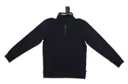 Ted Baker Long Sleeve Funnel Neck Jumper 1/4 Zip Pullover Sweater Navy Mens 1