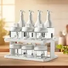 Spice Rack Set Versatile Display Rack 2 Tiers Portable Storage Rack Spice