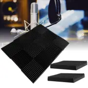 Acoustic Foam Panels 48 Fireproof For Studio Wall Tiles 30x30cm Black