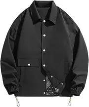 [JEShifangjiusu] Men'S Casual Lightweight Softshell Windbreaker Full Zip Stand Collar Jacket Resistant Hooded Outdoor Coat