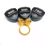 Ophthalmology Golden Colour Diopter Lens 20D 90D & 78D With Manual & Box