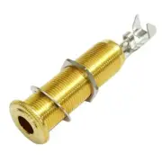 Switchcraft 152B Stereo Gold TRS 1/4" Long Threaded Input Jack