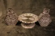 OLIVIA RIEGEL Crystal "Silver Windsor" Unity Candle Holder New in Box