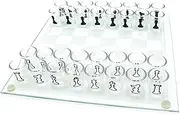 Glass Chess Set with 32PCS Acrylic Cups Chess and Wine Cup Game Shot Drinking Glass Set for Adult