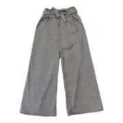 art class Girls Paperbag Waist Wide Leg Pants Black/White, Size S (6/6X)