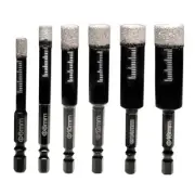 6 Pieces of Diamond Drill Bit Set Brazed Hole Opener Ceramic Tile Concrete6500