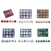 12x/Set Christmas Hanging Ornament 6cm Baubles Xmas Tree Pendant Decoration