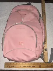 Wilson Hope Perfect Pak Pink Backpack Racquet Pockets Zipper Storage Bag NWT