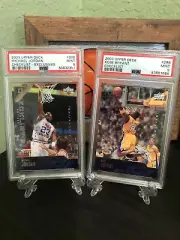 2003 Upper Deck Kobe Bryant Michael Jordan checklist PSA 9 Mint (2) card lot