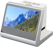 Film and Slide Scanner with Large 5” LCD Screen, Convert 135 Film 126kpk Film 110 Film Super8 Film Single Color Film and Slides Into Delicate JPEG Format, Built in 16GB Memory