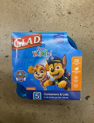 Paw Patrol Glad lunch tupperware food containers