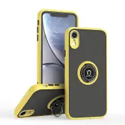 With Ring Holder Stand Cover Case for iPhone Xs Max - Yellow