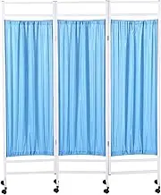 6FT Mobile Hospital Privacy Screen,Double Layer Breathable Fabric,Salon Partition Universal Wheel with Brakefor Salon Beauty Salon Clinic Hospital(3Panel)