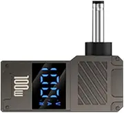 Female Type-C to Dc Male Jack Plug Converter - Type C to Dc Barrel Jack Charging Adapter - USB C to Laptop Charger Supply with Digital Display for Battery Pack