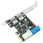 USB 3.0 PCI-e Card w/ 2 External ports and 1 Internal 19 Pin USB 3.0 Header