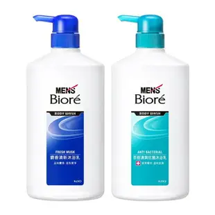 【MEN's Biore】男性專用沐浴乳750ml-(麝香清新/茶樹清爽)