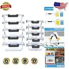 Leak-Resistant Glass Food Storage Containers - 10-Pack Meal Prep Essentials