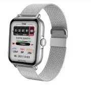 Smart Watch Men Voice Assistant Full Touch Bluetooth Call Sports Fitness Waterproof Smartwatch Women For Android IOS - Silver