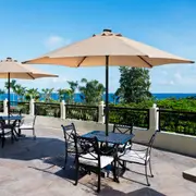 Centra Outdoor Umbrella Garden Beach Stand Tilt Patio Deck Pole UV Khaki
